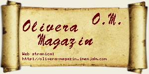 Olivera Magazin vizit kartica